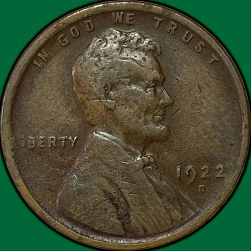 1922-D Lincoln Wheat Cent Very Fine VF Coin #34840