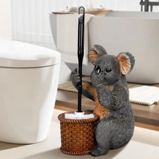 Toilet Brush Holder Set For Bathroom Super Cute Koala Base Solidly Toilet Bow...