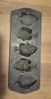 Vintage Cast Iron Lodge 5PP2 Cornbread Perch Fish Mold Hushpuppy
