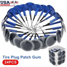 24PCS Auto Car Truck Tire Tyre Puncture Repair Plug Patch Kit 36mm 4mm Mushroom