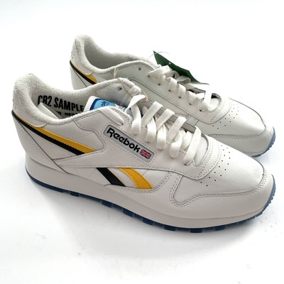 New Sample Reebok Mens Leather Classic Shoes White Sneaker Size 9 | eBay