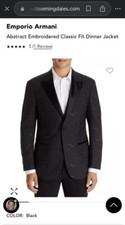 Emporio Armani Abstract Embroidered Classic Fit Dinner Jacket G - Line 54 USA
