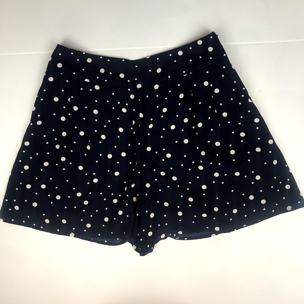 Review Dress Shorts Women's Size 8 Navy Polkadot Fully Lined Worn Once