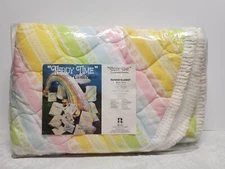 Vintage Rainbow "Teddy Time" Three Piece Crib Set. Designed By Hallmark.