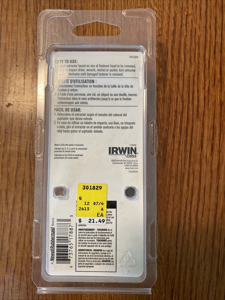 Empuñadura de perno extractor de impacto Irwin 1859105, 7/16" Foto 3 de 4