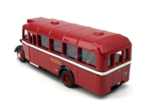 CR 1:76 Red Bedford Road Service Bus Model Diecast Metal Car - Picture 4 of 5