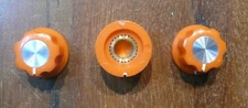 Set of 3 Orange Boss Style Guitar Effects Pedal Stompbox Control Knobs