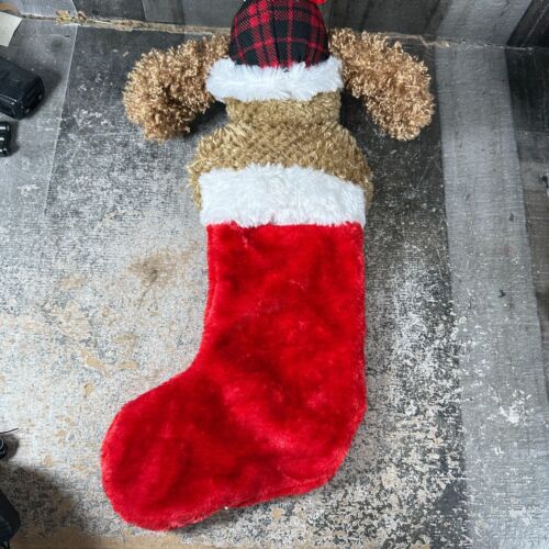 Dan Dee Dog Christmas Holiday Stocking Animated Ears Singing Bells - Picture 4 of 9