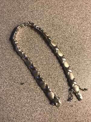 FAS Link Bracelet - Heart X Pattern - Sterling Silver - 14g - 7.5  - 5mm
