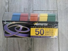 Memorex PC Formatted Pack of 50 3.5" HD Computer Diskettes Rainbow Pack New 