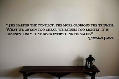 Thomas Paine Inspirational Teacher Classroom Quote Vinyl Sticker Decal 