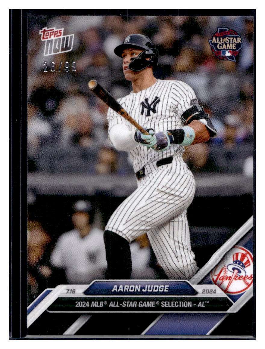 2024 Topps Now All Star Game #ASG-AJ Aaron Judge Black Parallel #d 26/99