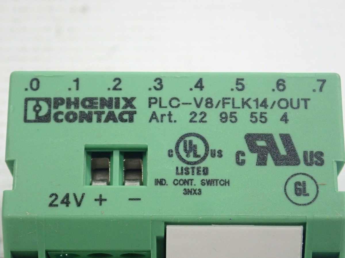 PHOENIX CONTACT PLC-V8/FLK14/OUT CONTACT ADAPTER 24V | eBay