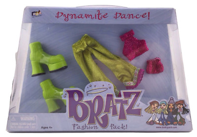 BRATZ Doll Dynamite Dance Fashion Pack 2001 Green Velvet Pants Brand New Sealed