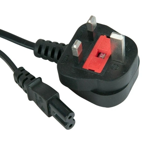 JOBLOT x 50 MIX SIZE FIGURE 8 EIGHT MAINS C7 UK 2 PIN POWER LEAD - Image 3 of 4