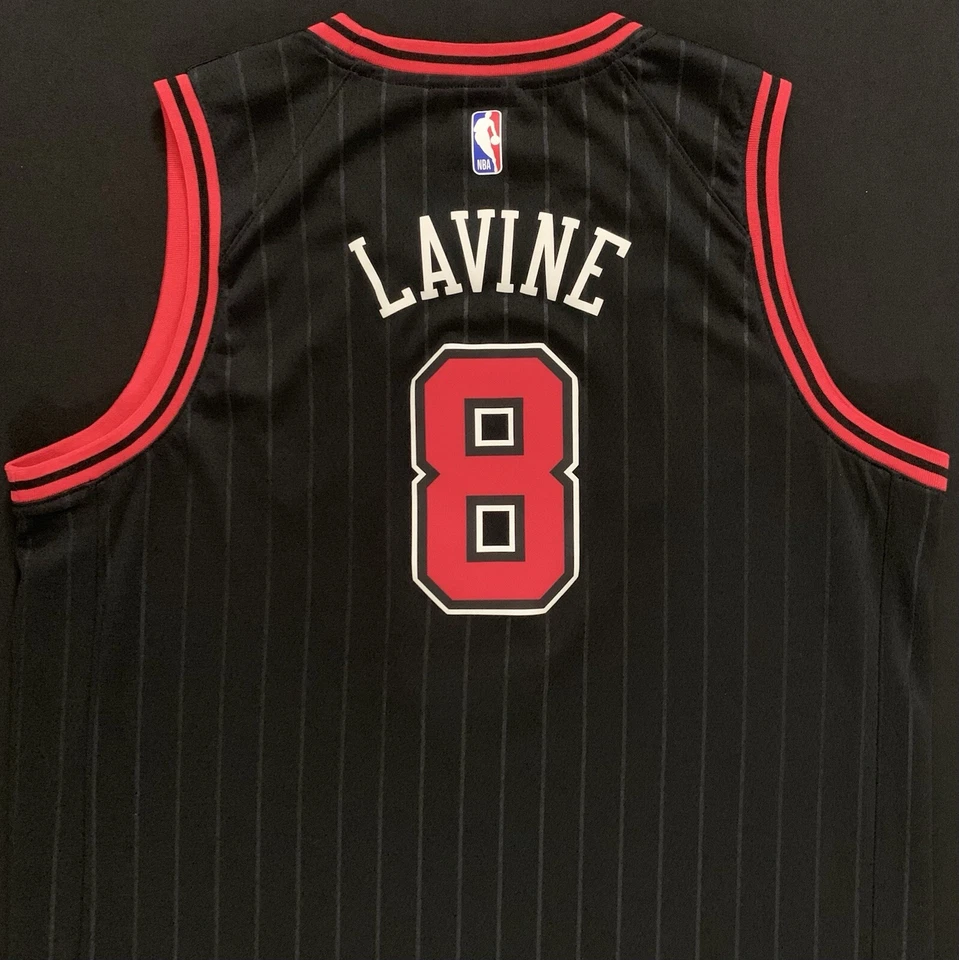 Nike Zach Lavine Chicago Bulls #8 Black Statement Swingman Jersey Youth XL 18-20 - Image 2 of 4