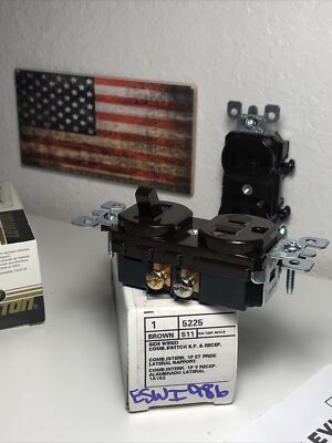 Leviton 5225 15 Amp, 120 Volt, Duplex Style Combination Single Pole...LOT OF 2