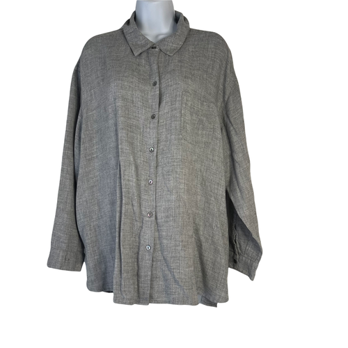 J.Jill Women's Size XL Grey Button Up 