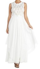 NWT R M Richards Long Mother of the Bride Dress White Size 8