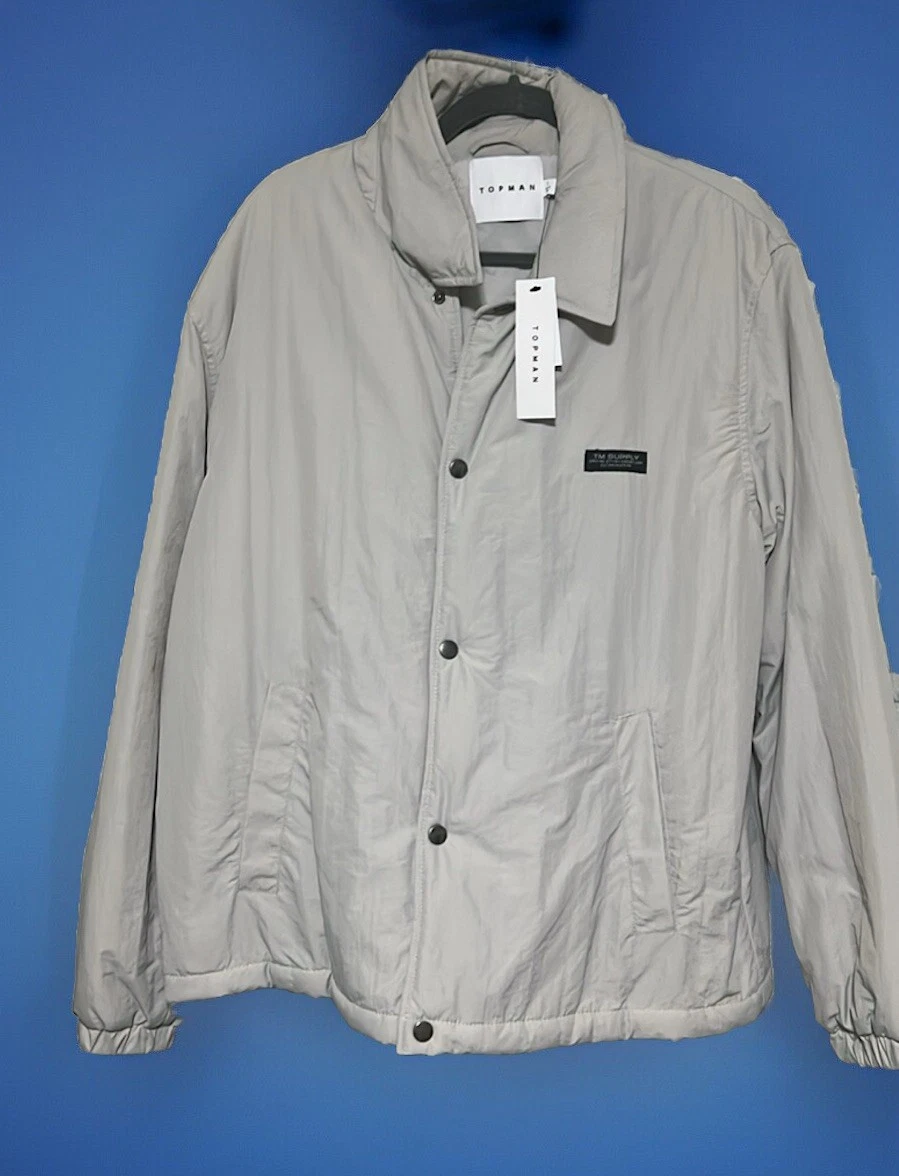 Giacca Coach Topman Grigio Uomo Large Nuova con etichette