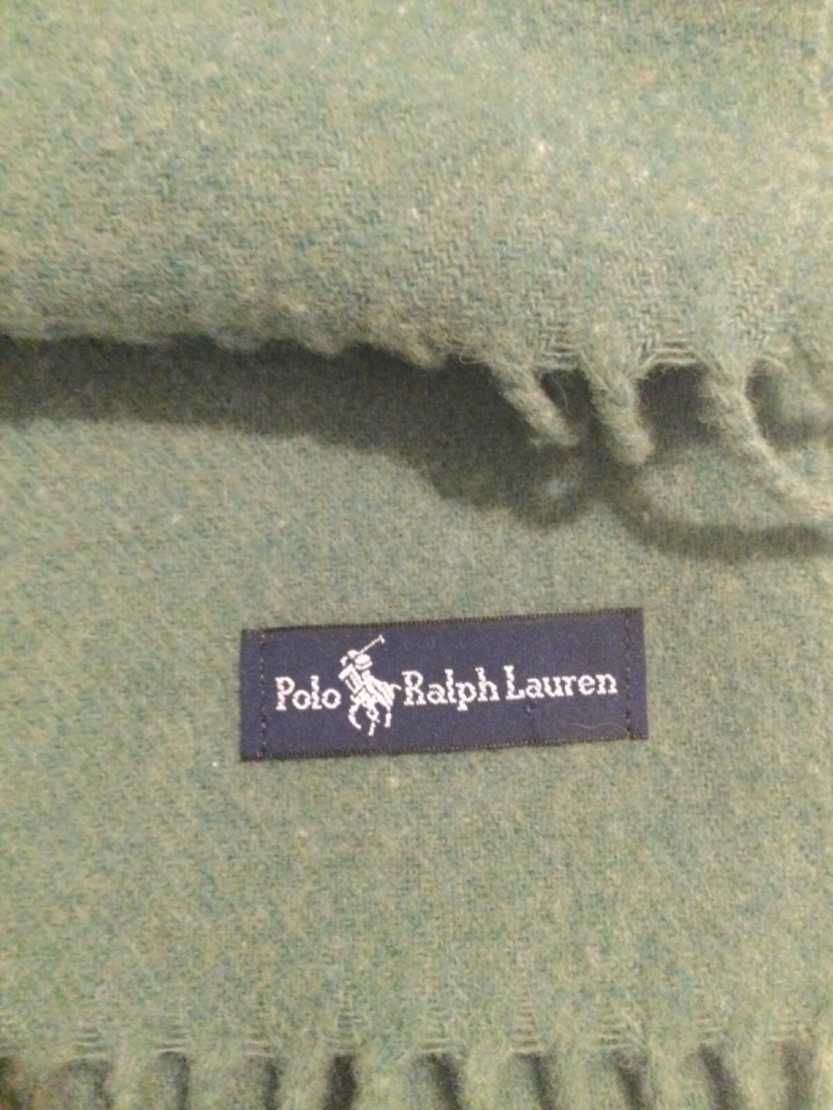 Ralph Lauren Jade Green 100percent Wool Scarf. RRP £109 image 2