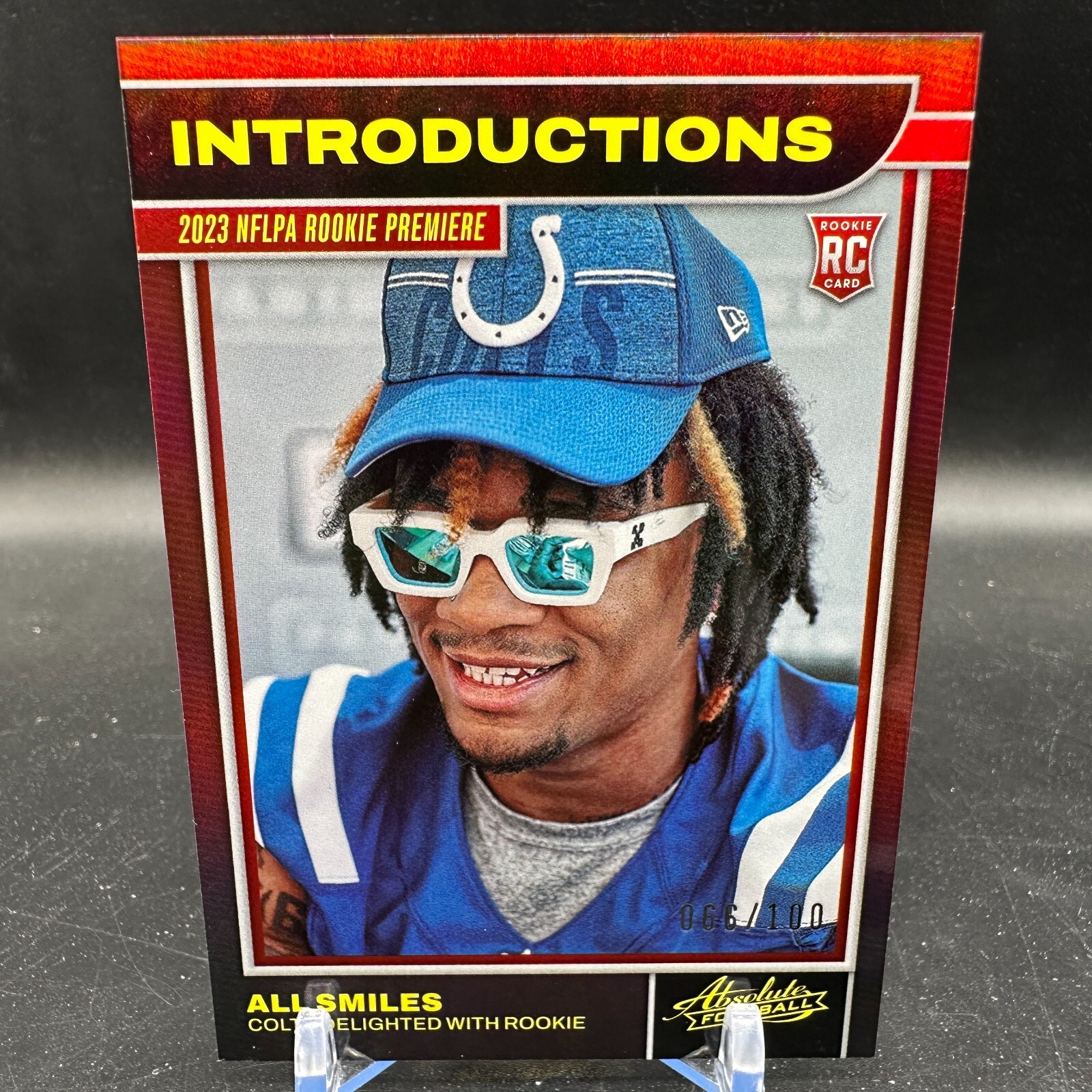 Anthony Richardson Rookie /100 2023 Panini Absolute Introductions All Smiles #2