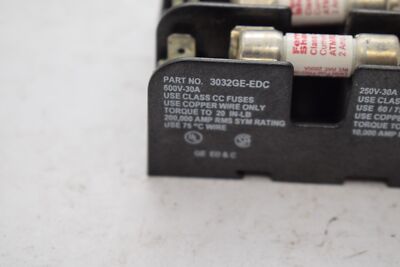 GE 3032GE-EDC FUSE BLOCK 30AMP 600V with Fuses | eBay