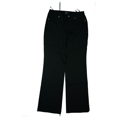 US POLO ASSN. Damen chino Freizeit Hose stretch Bootcut Gr. 38 L32 Schwarz TOP