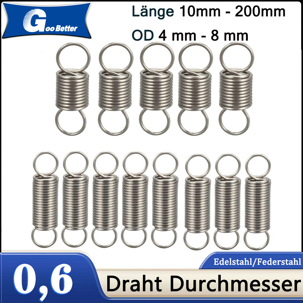 Edelstahl Zugfeder – 0,6 Mm Drahtstärke Mit Hake Produktbild-Vorschau 3