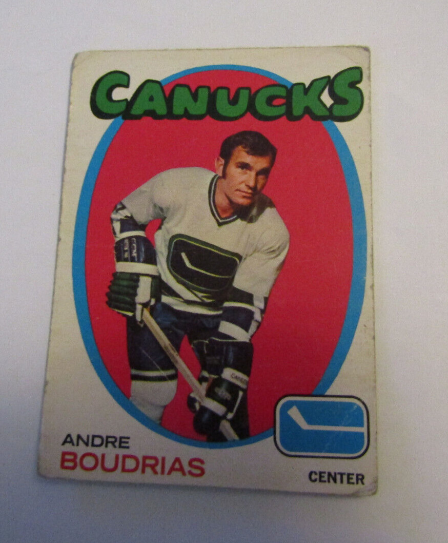 1971/72 O-Pee-Chee OPC Andre Boudrias Vancouver Canucks #12 Good condition