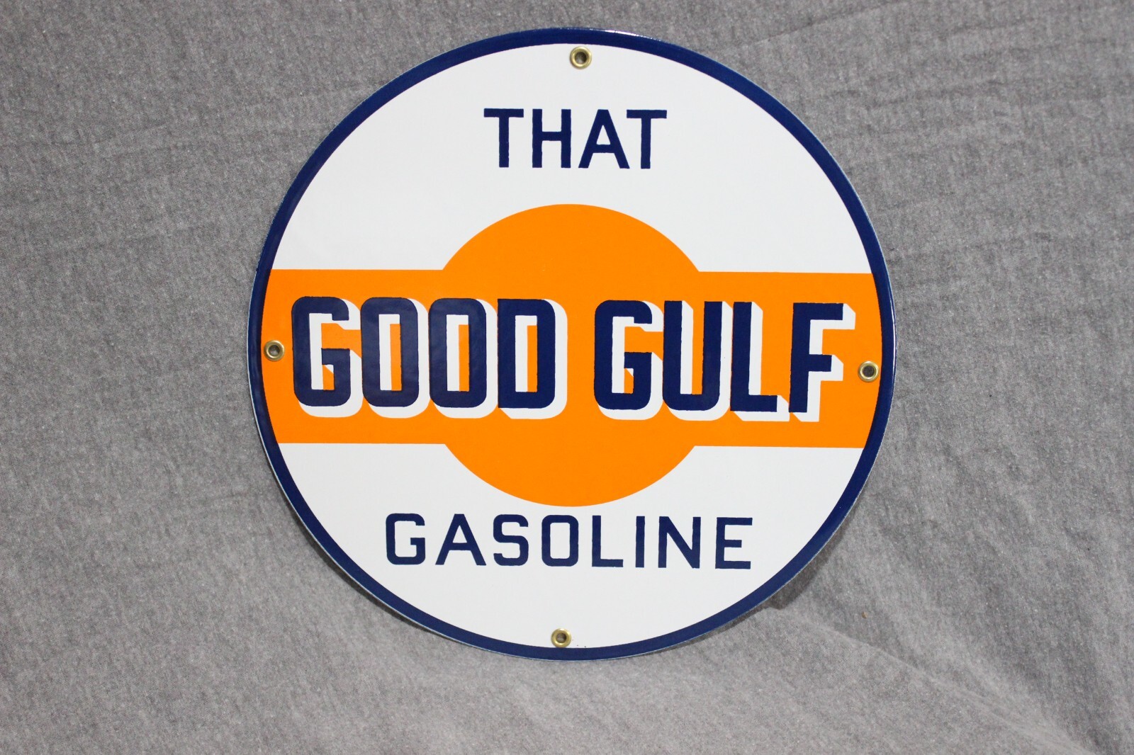 THAT GOOD GULF GASOLINE PORCELAIN SIGN | eBay