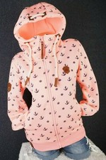 2013 Damen Sweat Jacke Kapuze Hoodie Fleece gefüttert Übergangsjacke Anker S-7XL