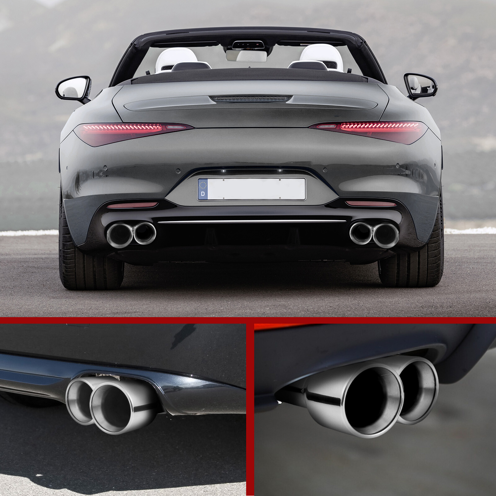 Pair Slant Cut 2.5" In 4" Out Exhaust Tips Dual Wall Weld-on For Dodge Charger