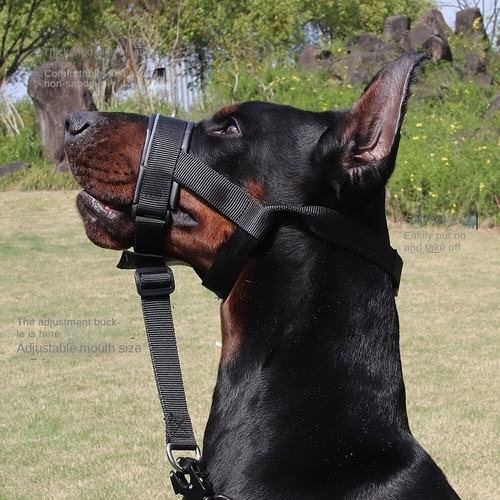 Quick-release Dog Muzzle for Dog Head Halter Muzzle with Safety Strap - Picture 4 of 17