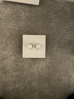 2-Gang 2-Wege 100W LED Dimmer Schalter mit Abdeckplatte
