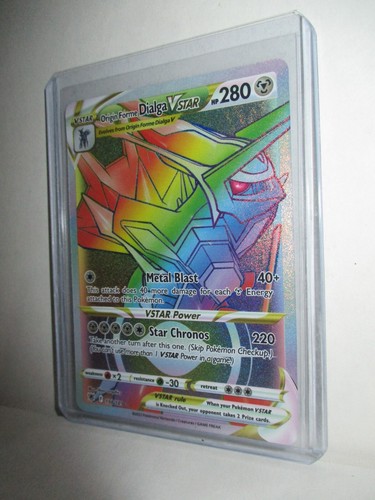 Origin Forme Dialga VSTAR Pokemon Astral Radiance Rainbow Secret Rare 198/189 - Picture 3 of 7