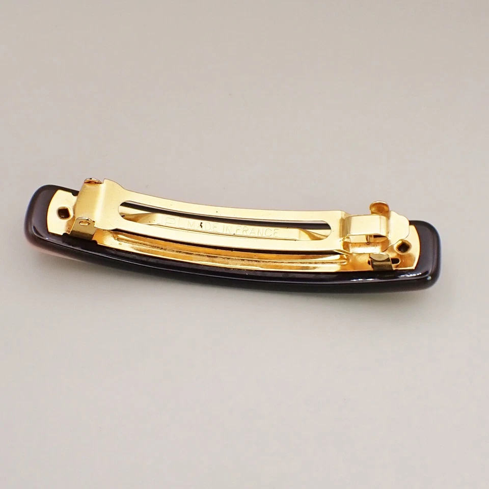 CHANEL Logo Hair Clip Barrette Accessory Black Pink Gold Made in France 33RJ980 - Image 4 of 4