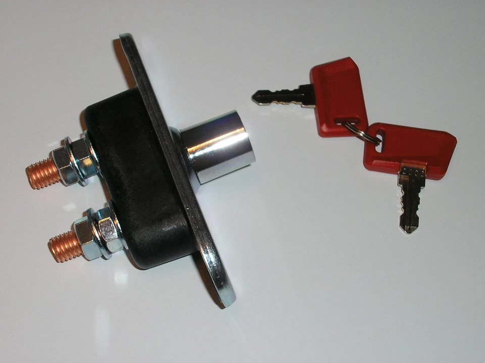 Interruptor de apagado de batería de montaje en superficie con llave automóvil camión SUV jeep rv atv barco carro Foto 3 de 3