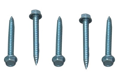 AP Products #8 x 1-1/2'' Zinc Hex Washer Head SAE Unslotted Screws 500 Pieces