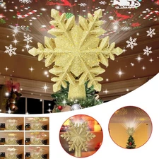 Christmas Tree Topper Projector 6 Projection Modes Snowflake Christmas Tree