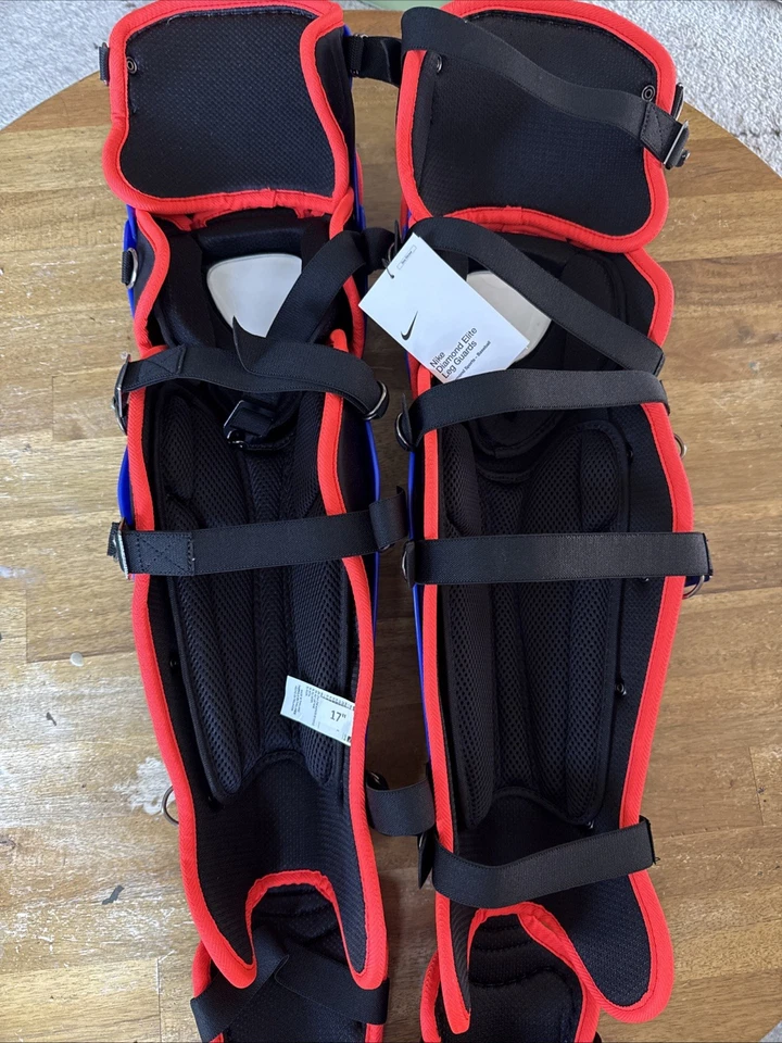 Nike Diamond Elite Catchers Leg Guards Baseball Blue FJ7773-405 Size 17" NE - Image 3 of 3