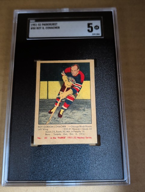1951-52 Parkhurst #50 Roy Conacher Blackhawks SGC 5