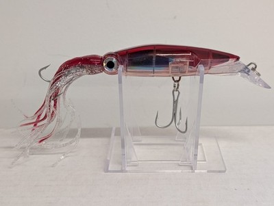 Musky Candy Hydro Squirt Squid 5'' - Clear Red - 1.25 oz Saltwater Lure