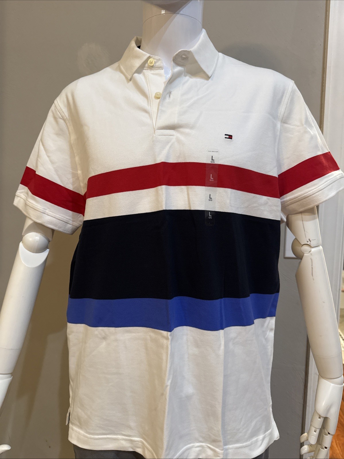 tommy hilfiger polo shirt men large