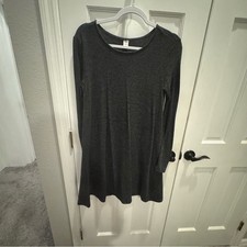 Old Navy Gray Long Sleeve Swing Dress - Size M