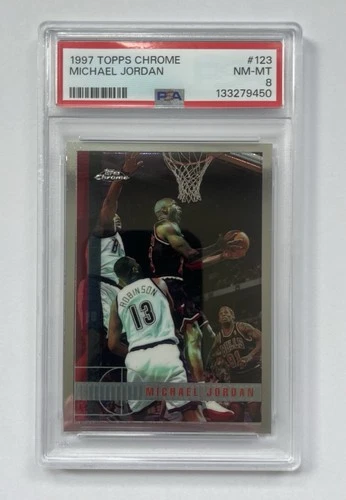 1997 Topps Chrome Michael Jordan #123 PSA 8