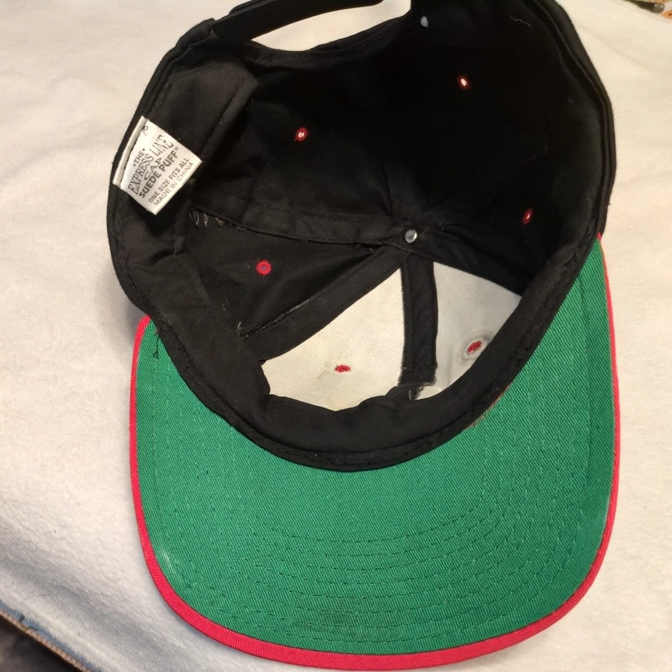 Vintage 1994 Speed Racer Hat Cap Snapback Express Line Black Red Green Bill - Image 4 of 4
