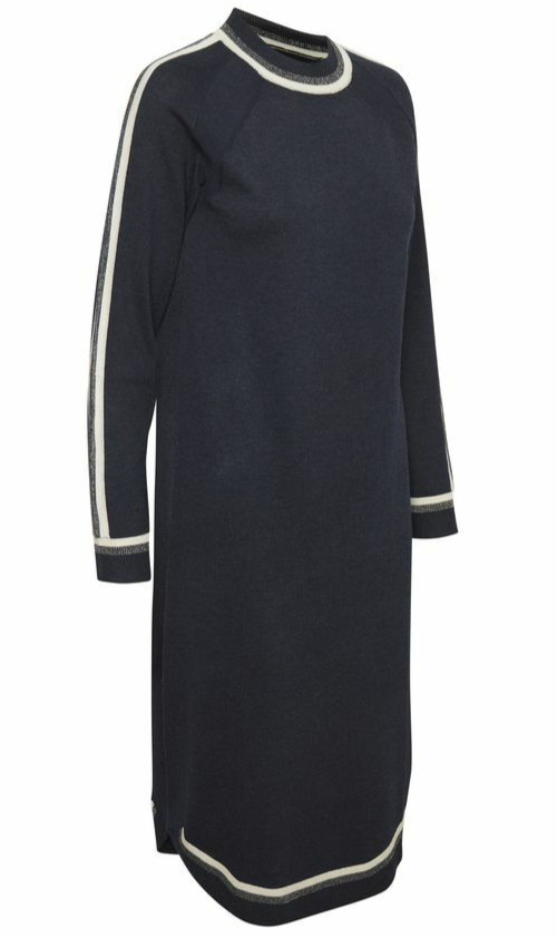 CULTURE Sporty Knitted Dress Annemarie 14 Uk BNWT RRP €113.95 Dark Blue
