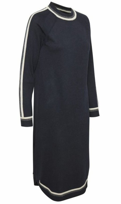 CULTURE Sporty Knitted Dress Annemarie 14 Uk BNWT RRP €113.95 Dark Blue