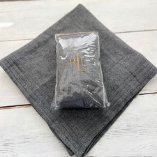 2 NEW Ralph Lauren Border Heathered 100 Wool EURO Pillow Shams Gray Retail 400